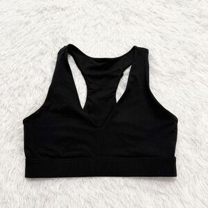 Women Fabletics Racerback Keyhole Medium Support Sport Bra in Black